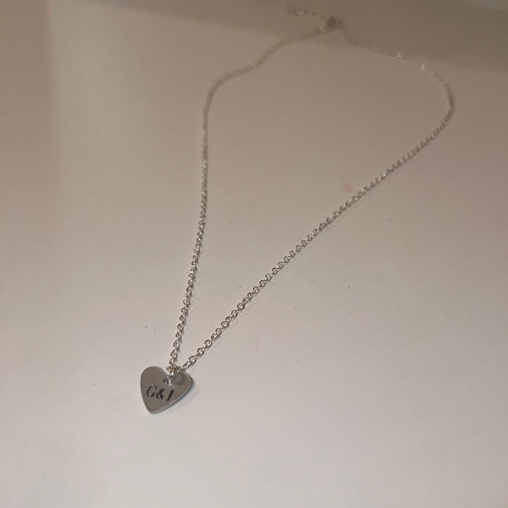 Heart necklace with “G&I”
